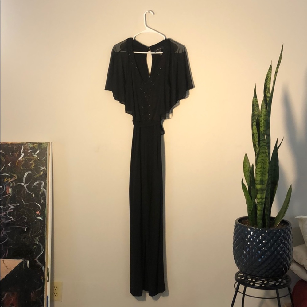Chic Black Polyester Jumpsuit